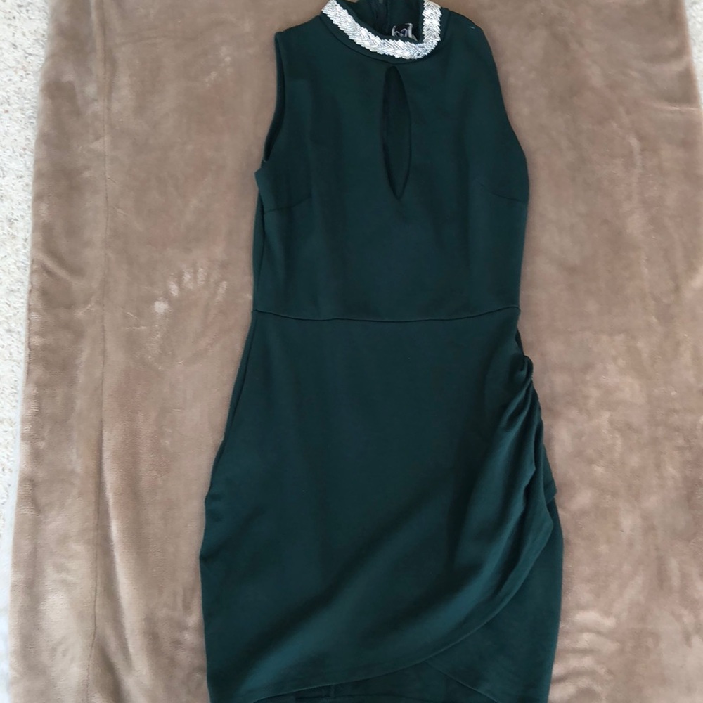 Dark green semi-formal dress